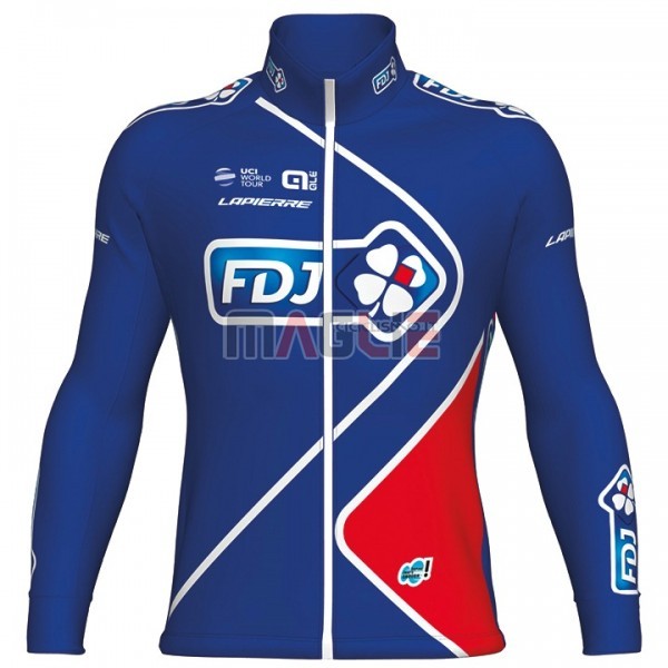 Maglia FDJ Manica Lunga 2017 Blu - Clicca l'immagine per chiudere